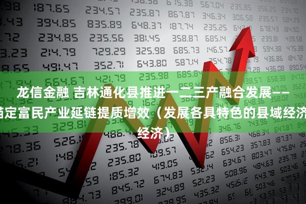 龙信金融 吉林通化县推进一二三产融合发展——锚定富民产业延链提质增效（发展各具特色的县域经济）